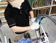 車いすの整備例